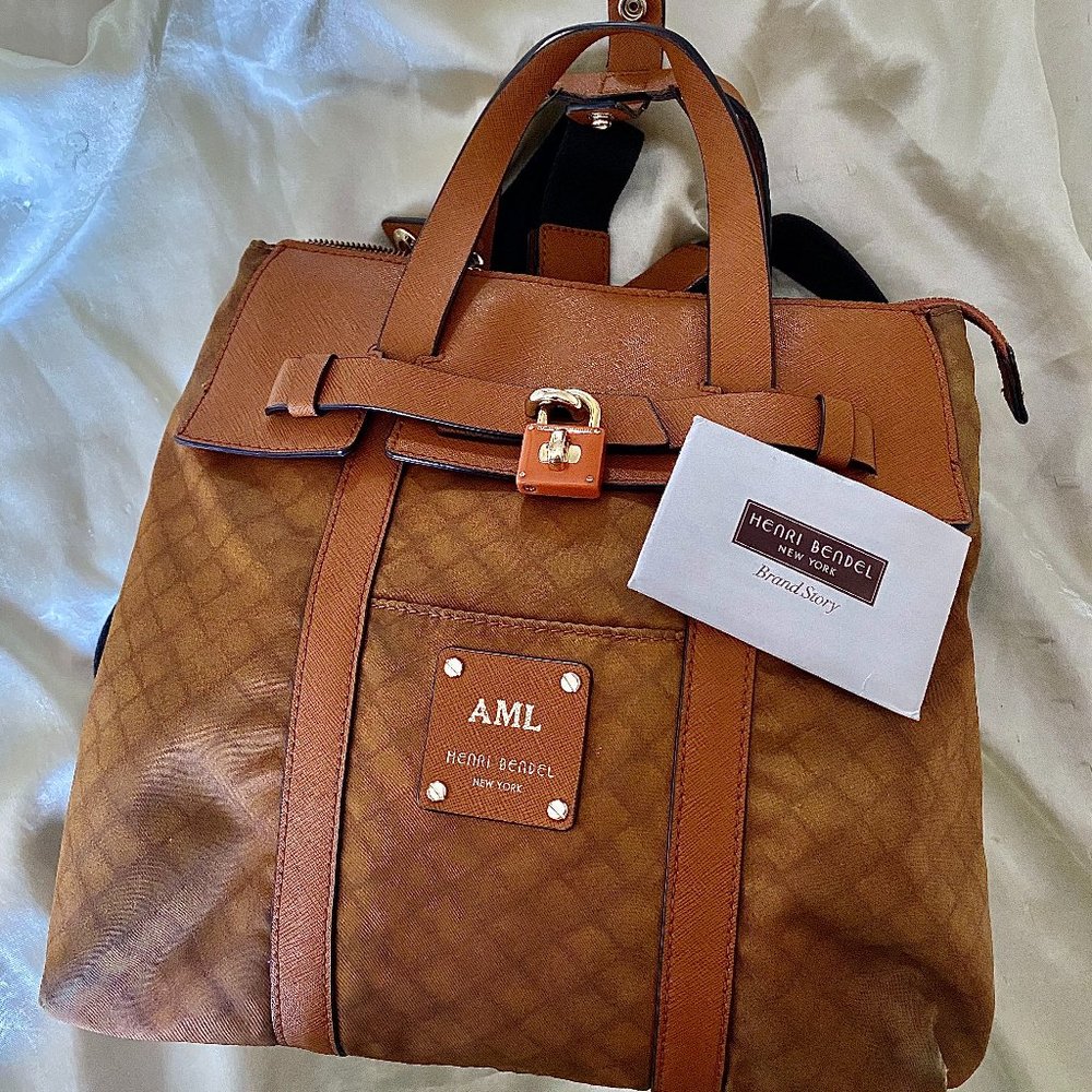 Henri Bendel Jetsetter Mini Convertible Backpack Shoulder Bag Rare